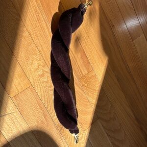 Clare V Twisted Puff Top Handle in Tobacco Velvet- never used